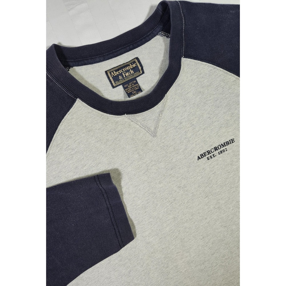 Vintage Y2K Era Abercrombie & Fitch Mens 2XL USA Long Sleeve Crew Sweater 0017